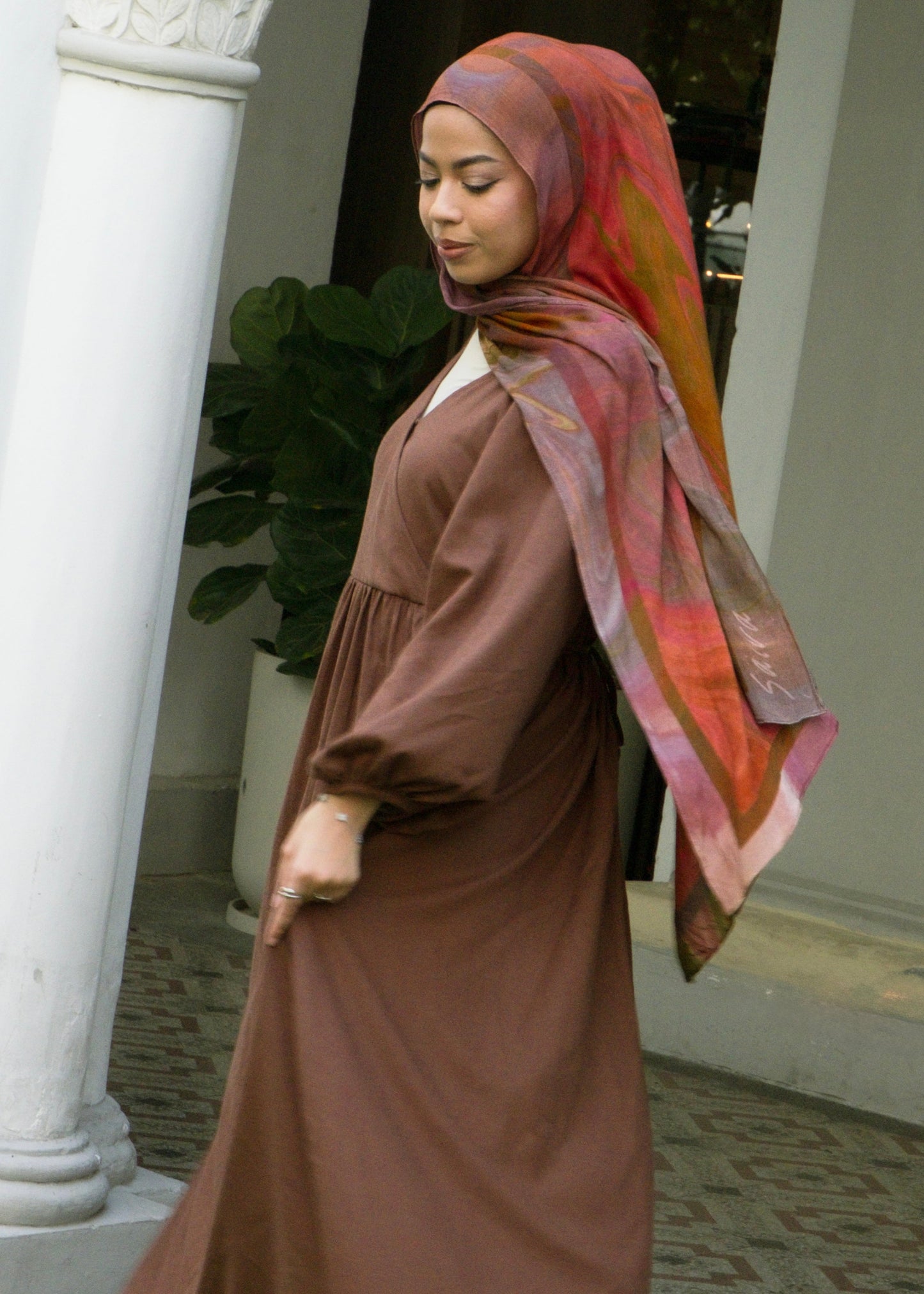 Kira Linen Dress (Mocha)
