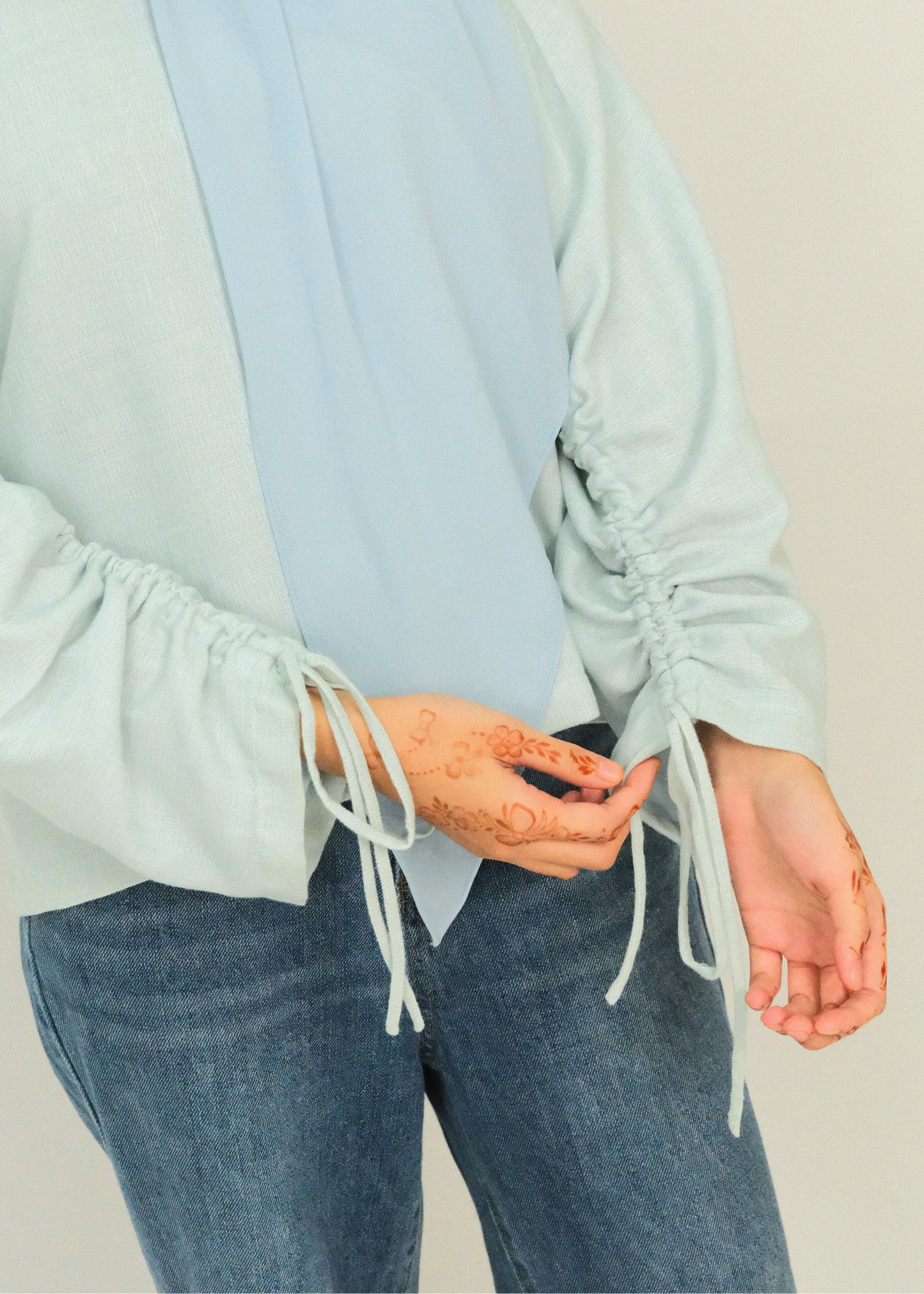 Sade Linen Top (Cloud)