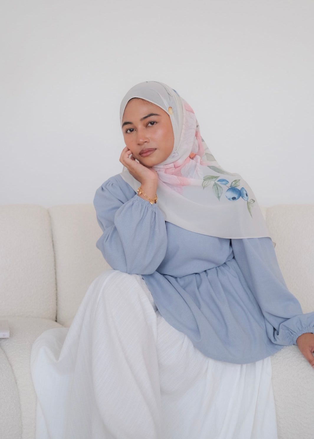 Thea Linen Top (Periblue)