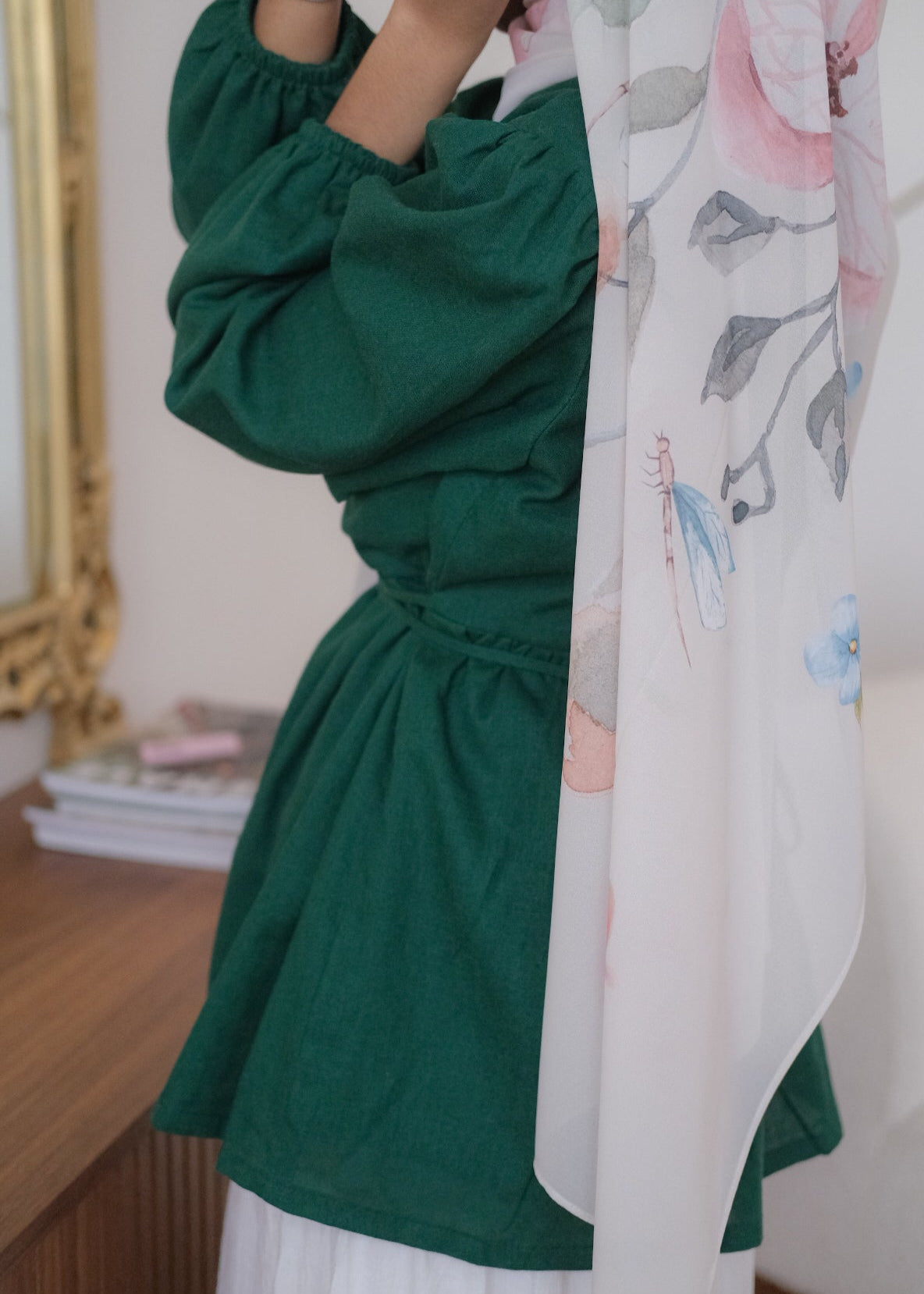 Thea Linen Top (Verde)