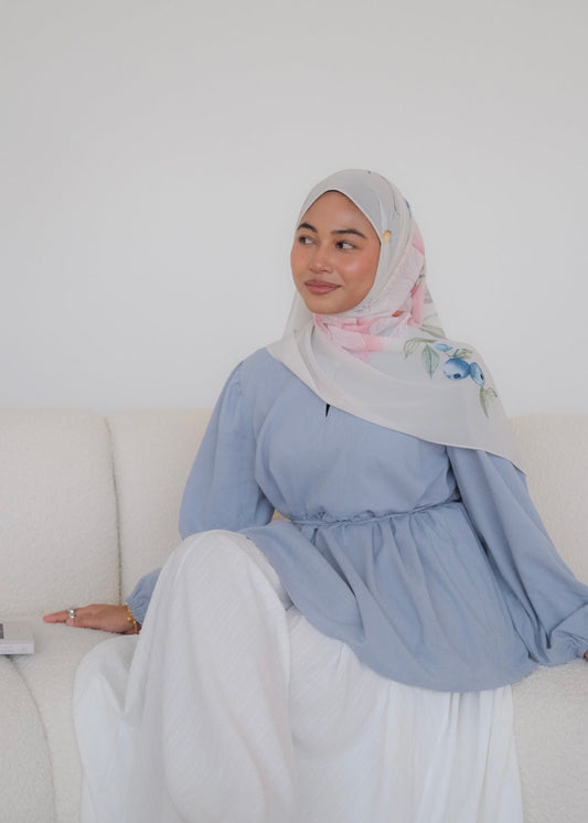 Thea Linen Top (Periblue)