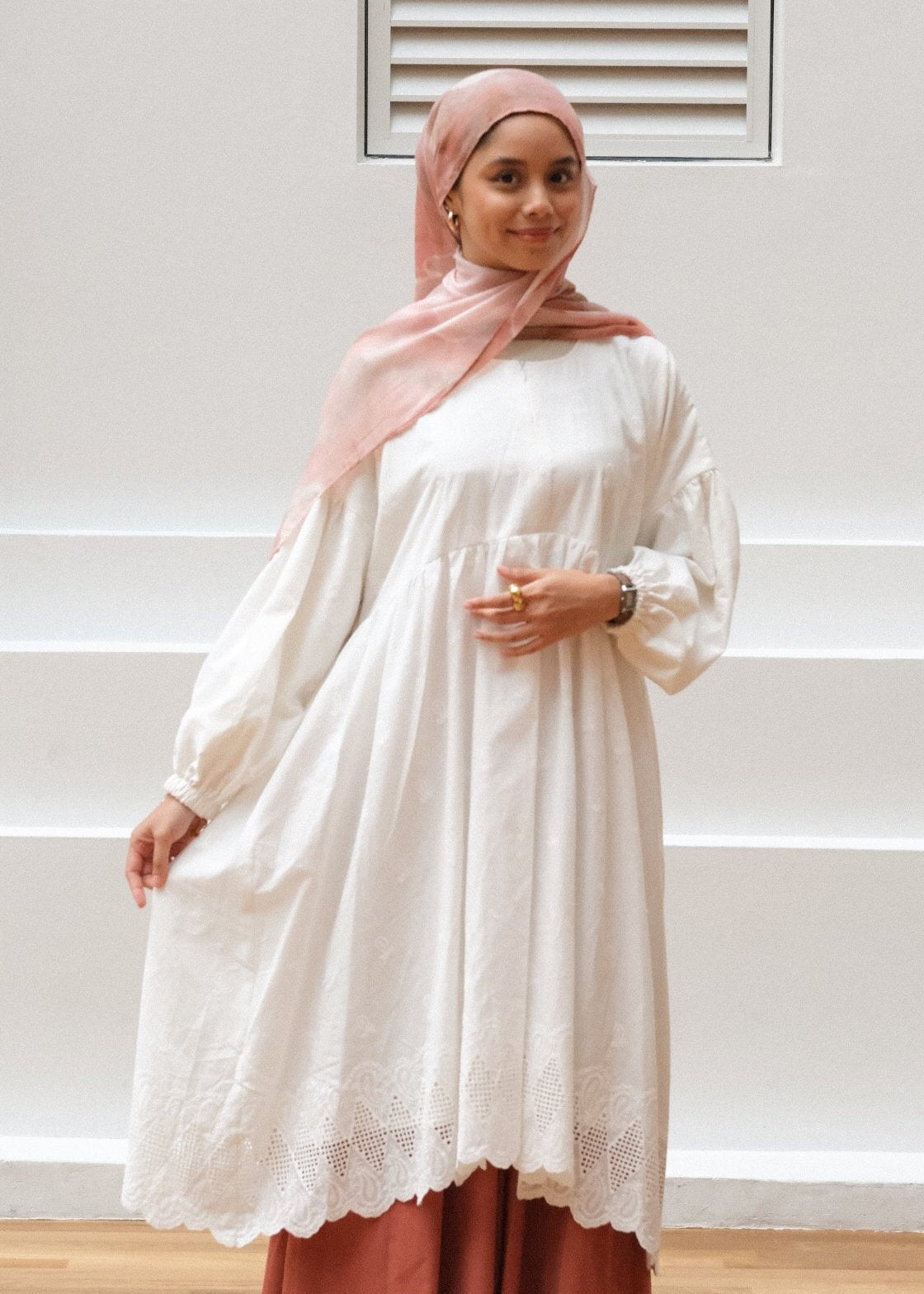 Rielle Flowy Tunic (Snow)