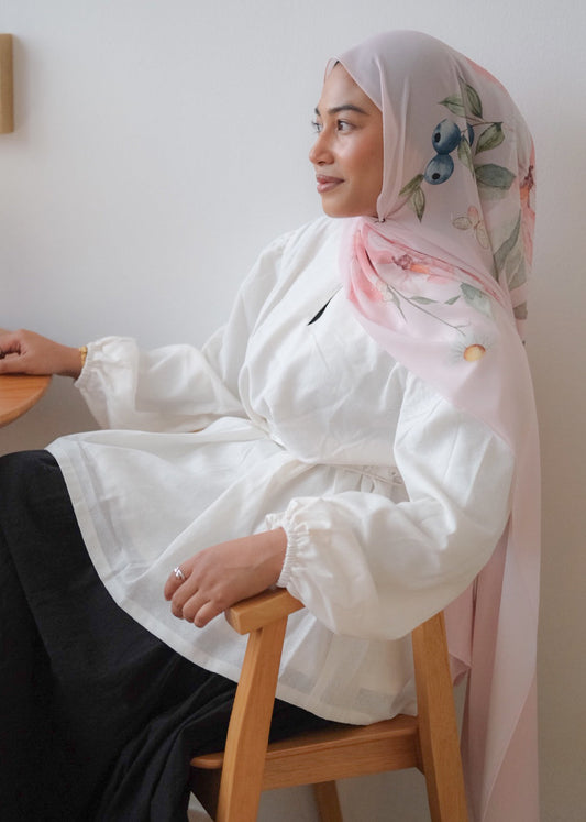 Thea Linen Top (Oatmilk)