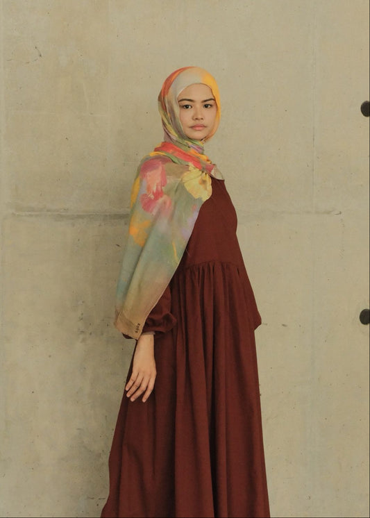 Kira Linen Dress (Bordeaux)